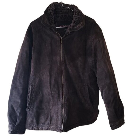 Charles Klein Men's Dark Brown Leather Insulated Jacket - Picture 1 of 5